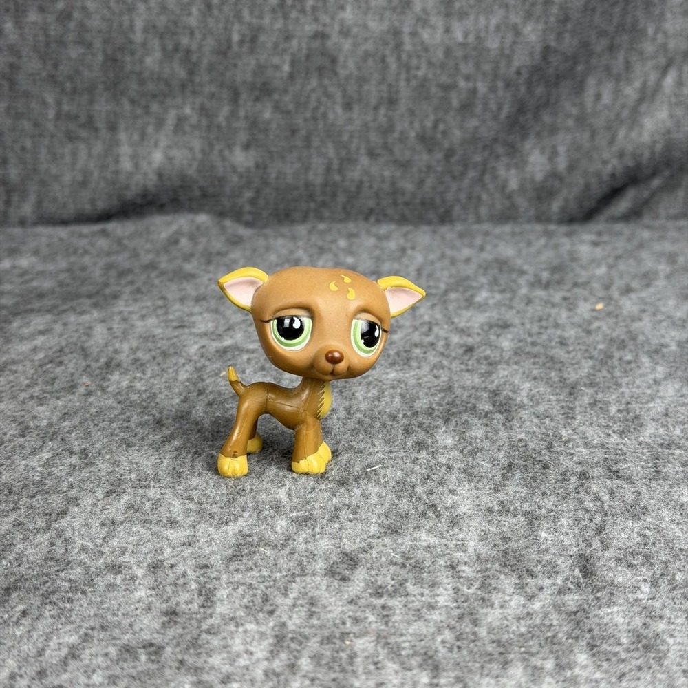 Hasbro‎ Littlest Pet Shop Greyhound #507 Brown Mini Figure LPS Toy Collectible